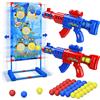 LUKAT Shooting Game Toy for Age 6, 7, 8, 9, 10+ Years Old Boys and Girls, Popper Air Toy Guns with Moving Shooting Target & 36 Foam Balls, Outdoor Garden Toys Gifts - Compatible with Nerf Toy Guns1