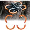 NUHFUFA Protezione per elica per drone Avata 2, anelli fluorescenti anti-collisione, accessori compatibili con DJI FPV AVATA 2 (arancione)