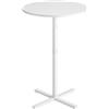VASAGLE Tavolo da Bar, Tavolino Alto da Pranzo Cucina, Struttura in Metallo, 60 x 60 x 104,5 cm, Facile da Montare, con Base a Croce, per 2-3 Persone, Stile Moderno, Bianco Neve LBT361W01