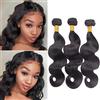 feibin Body Wave Hair Bundles Brazilian Virgin 3 Bundles Unprocessed Real Hair Body Wavy Hair 100% Human Hair Wig Real Hair Women Long (8 8 8 inches)