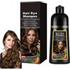 Wootapson Shampoo colorante per capelli grigi,Shampoo 3 in 1 Black Instant Hair,Instant Black Hair,Colorante Per Capelli Grigi Per Uomo Donna (Light Brown)