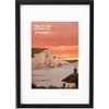 UHOUSEST Cornice per Foto in Legno 10x15 cm, Nero Classica con Supporto, Vetro Plastico Antirottura per Parete e Tavolo