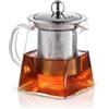 CUPERINOX Teiera in Vetro con infusore per tè e infusioni, Resistente al Calore e Compatibile con Forno a microonde - Infusion Prestige Collection (350 ml)