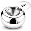 OlBuWa Posacenere in Acciaio Inox con Coperchio per Home Office Decorazione