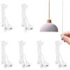 TRKETK 6 Pezzi Cavi di Ricambio per Interruttore a Soffitto, Cordoncini Bianchi con Connettore per Interruttori a Soffitto 1,5 m per Interruttore della Luce Corda Bianca per Bagno, Camera da Letto