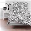 Mixibaby - Biancheria da letto con copripiumino e federa, in cotone, 135 x 200 cm, 155 x 220 cm, 200 x 200 cm, 200 x 220, design moderno (155 x 220 cm, modello: Sahra D4)