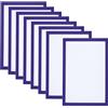 PATIKIL Cornice Magnetica per Foto A4, Confezione da 8 Cornici Magnetiche Autoadesive per Esposizione di Foto, Opere d'Arte, Su Frigorifero, Finestra e Parete, Colore Blu