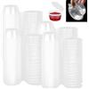LPAMABA 100 Pz Bicchieri da Salsa con Cerniera in Plastica da 75ml,Scatola per Salsa Chutney Trasparente,Mini Tazze Rotondi con Coperchio per Conservare Condimento Ingredienti e Piccoli Oggetti