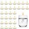 QHFlashbuy Candele Galleggianti Bianche 30 Pezzi Candele Bianche,Candele Decorative Candele Piccole Rotonde per Cena,Piscina,Spa,San Valentino,Matrimonio,Valentino,Natale