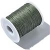 UR URLIFEHALL, Cordoncino in cotone cerato, filo per perline con rocchetto, per la creazione di gioielli e macramè, 90 metri, 1 mm, colore verde oliva scuro