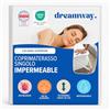 Dreamway Coprimaterasso Singolo 90x190 cm - Impermeabile, cotone Oeko-Tex, coprimaterasso resistente con 4 angoli elastici - Per materassi fino a 28 cm