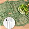 Ehuihuan Runner da Tavolo Moderno in Tulle Verde Salvia, Runner Tavola 90X300cm - Tovaglia in Garza Fumo di Londra, Runner Verde Salvia Elegante