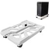 Eymobad Supporto pc fisso,Desktop Computer Tower con 4 Ruote Girevoli, CPU Tower Holder Cart, Universale, Fisso Regolabile, Protegge da Polvere e Sporco - per la Casa e L'Ufficio (Bianco)