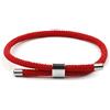 ZENSE - Bracciale regolabile rosso da uomo con corda intrecciata ZB0368