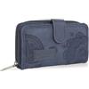 Lois - Portafoglio Donna Piccolo con Chiusura a Zip - Portafoglio Donna Portafoglio Grande Donna con Scomparto per Carte. Portafoglio Donna Firmato. Carte RFID, Marino