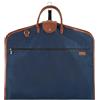 Hugh Butler - Copriabito da 40 (Leggero) - Abito Elegante 1-2 con Tracolla | Borsa per Indumenti da Uomo e da Donna - Pieghevole - Indumenti Senza Grinze. Niles Blu Navy/Marrone