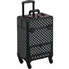Yaheetech Valigia Trolley Make Up da Trucco Professionale 4 Vassoi Beauty Case da Viaggio per Estetista Nera