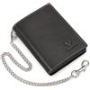 Watreketal Portafoglio,Portafoglio Vintage con Blocco Porta Carte da Uomo Portafogli Corti Eleganti per Porta Carte di Credito con Catena Antifurto