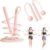 ApollOptimum Corda per saltare fitness, corda per saltare senza fili, lunghezza regolabile, ideale per fitness e resistenza, adatta per bambini con custodia e palla di peso (rosa)