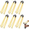 MALOUSUN 6 fionda in gomma, con 6 gambe, gomma di ricambio per attività all'aperto, centrifuga di pietra professionale (33 cm)