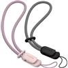 SURPHY Cordino per Cellulare,2 Pezzi Regolabili Universale Cordino,Laccio da Polso in Nylon Resistente e Antifurto,Compatibile con Ventilatori Portatili/Chiavi/Portafogli,24cm(Rosa & Nero)
