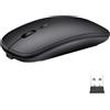 NHQZ Mouse Bluetooth Wireless Compatibile con Laptop/Macbook/iPad/iPhone (iOS 13.1.2 e successiva) Mini Mouse Ricaricabile 3DPI Regolabile Bluetooth4.0
