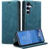 Monweicz Cover Compatibile con Samsung Galaxy S25 Plus, Custodia Portafoglio con Slot per Scheda, Protezione Completa Premium in Pelle PU, Flip Libro Magnetica Samsung Galaxy S25 Plus, Blu-verde