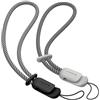 SURPHY Cordino per Cellulare,2 Pezzi Regolabili Universale Cordino,Laccio da Polso in Nylon Resistente e Antifurto,Compatibile con Ventilatori Portatili/Chiavi/Portafogli,24cm(Nero & Grigio)