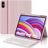 WAVATA Tastiera per Redmi Pad Pro 12.1 Pollici 2024, Custodia Tastiera per Redmi Pad Pro 12.1 Magnetica Staccabile Bluetooth Italiano QWERTY Layout, Rosa