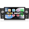 SIXWIN [2+64G]SIXWIN Android 13 con CarPlay/Android/Mirror Link per Fiat Punto(2005-2009)/Linea(2007-2011),7 TouchScreen Schermo Navigatore WiFi RDS FM USB Bluetooth