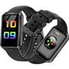 MiracDan Smartwatch Uomo Donna, 1,57 Orologio Smartwatch Chiamate Risposta Vivavoce, Piccolo Donna Integrato Cardiofrequenzimetro SpO2 Sonno, Contapassi Orologio Fitness 107 Modalità Sport per Android/iOS