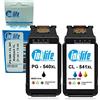 Inklife tecnologia al tuo servizio Cartuccia d'inchiostro Ricostruita Inklife Canon PG-540/CL-541 XL nero e colore per stampante Canon Pixma MG4250 MG3550 MG3250 MG3150 MX395 MX535 MG4150 MG3650 MG2250 MG2150 MX525 MX475 MX455(XL)