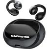 Monster Open Ear AC600, auricolari wireless Bluetooth 5.4 con stereo HiFi, auricolari a clip con chiamata chiara ENC, 21 ore di riproduzione, controllo touch, cuffie wireless impermeabili IPX6 per