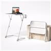 MEUBLE COSY Scrivania Pieghevole Tavolino da Letto Altezza Regolabile Tavolo da Caffè Senza montaggio per Ufficio Soggiorno Camera da Letto Studio con Porta Bicchiere, Bianco