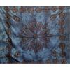 Seamar Telo Copritutto Grande Pavone 100% Cotone Indiano Stampato 210x240 cm (Blu)