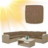 SYLC Impermeabile Federe Per Cuscino Divano Copricuscini Per Giardino Rattan Per Esterni E Patio, Coperte Del Cuscino Con Cerniera Per L/angolo (1 pz 55×50×10 cm,Camel)