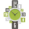 CalleaDesign Orologio da Parete Verde Mela Moderno adatto alla Cucina, Soggiorno, Ufficio, Orologio da Muro Onyx Silenzioso, di Grande Dimensione 35 x 46 CM