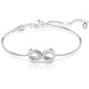 Swarovski Braccialetto Hyperbola, Infinito, Bianco, Placcato rodio