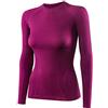 BRUBECK Donna Maglietta Funzionale a Maniche Lunghe | Traspirante | Termo | Sport | Outdoor | 41% Lana Merino | LS12810 | Plum. | Taglie: S