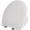 Styletech, Sedile WC Creta in Polipropilene infrangibile per vasi universali, Cerniere in metallo, Peso 1,50 Kg, Completo di kit paracolpi e kit di fissaggio, Bianco