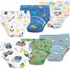 Heekcaa Mutandine di Apprendimento per vasino, Pantaloni da Addestramento in 6 Pezzi Biancheria Intima per Pannolini per Apprendimento dei Bambini (3 Anni, Blu)