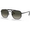 Ray-Ban 0rb3648 002/71 54 Occhiali da Sole, Nero (Black/Graygreen), Unisex-Adulto
