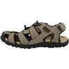 Geox Uomo Sandal Strada B, Sandali Uomo, Beige Nero Taupe Black, 39 EU