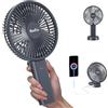 HandFan Ventilatore portatile da 15,2 cm, 4000 mAh, a batteria, 6 impostazioni, ventilatore da tavolo personale con orario di lavoro 5-34 ore, base rimovibile, forte flusso d'aria, per casa, ufficio,