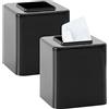 Youngever 2 Pacchi Porta Fazzoletti, Portatovagliolo, Porta Tovaglioli (Black)