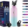HoneyHolly Borraccia Termica 750 ML, Senza BPA, Bottiglia Termica, Sottovuoto a Doppia Parete, Borracce Termiche, 18/8 Acciaio Inox, Borraccia Acciaio, con Cannuccia, Termos per Palestra, Sport, Bici