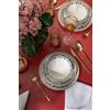 Hermia Concept Elegante set da 18 pezzi, 100% Porcelain, Blue & White | Include 6 piastre di servizio (25 cm), 6 piatti (21 cm), 6 ciotole (400 ml) | Perfect for Dining & Entertaining