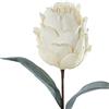 DRW Set di 6 Fiori Artificiali in Schiuma Eva e Carta Bianca 65 cm, Medidas: 65cm