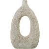 DRW Vaso da pavimento in ceramica con foro bianco rustico 26x12x44cm