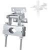 SUPAWAY 1 Pezzo Morsetto di montaggio antenna Regolazione dell'angolo dell'antenna Antiruggine Kit di montaggio antenna all'aperto per 24-72 mm di diametro HAM UHF VHF CB, Cellulare e Trucker Antenna